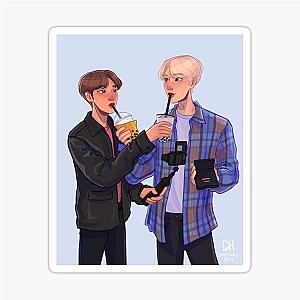 Jungwoo and Haechan Boba date Sticker