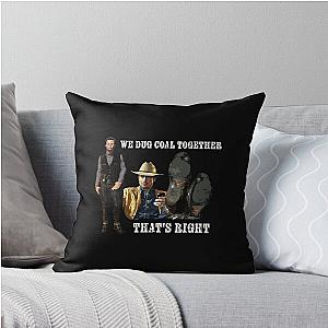 The final scene from Justified: We Dug Coal Throw Pillow