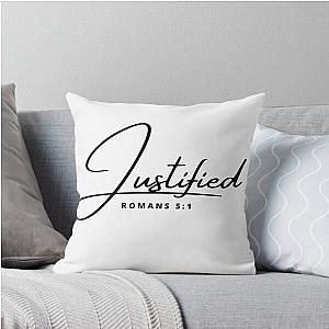 Justified - Romans 5:1 Throw Pillow