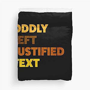 Odd Left justified Text Duvet Cover