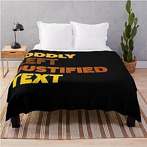 Odd Left Justified Text Throw Blanket