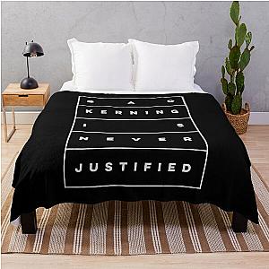 Bad Kerning is Justified Throw Blanket