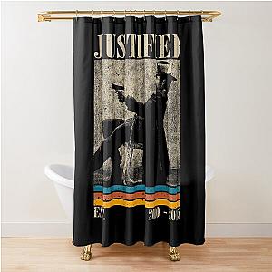 Retro Justified Series Shower Curtain