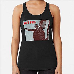 Justified graphic design Racerback Tank Top