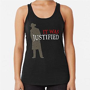It Was Justified Racerback Tank