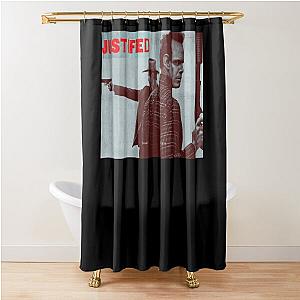 Justified Graphic Design Shower Curtain