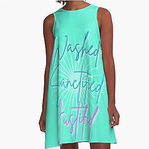 Washed Sanctified Justified A-Line Dress