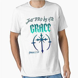 Justified by His Grace Romans 3:24 Essential T-Shirt