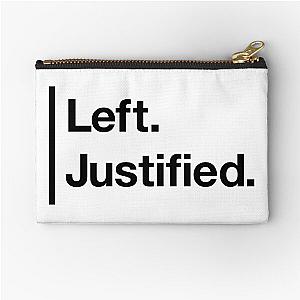 Left Justified Zipper Pouch