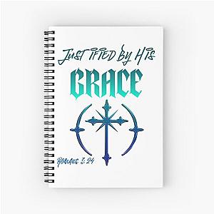 Justified by His Grace Romans 3:24 Spiral Notebook