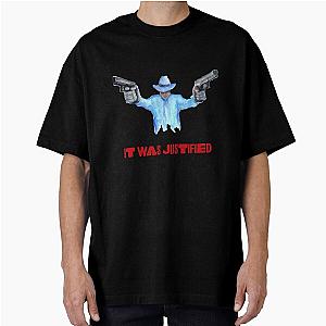 Raylan Givens, It Was Justified Red Oversized T-Shirt