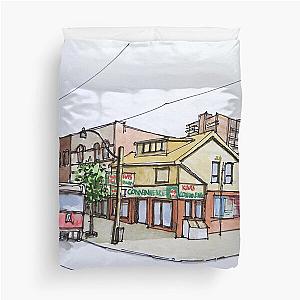Kim's Convenience Store Duvet Cover 
becomes: 
Kim's Convenience Duvet Cover