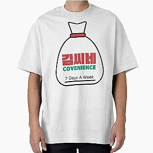 Kim's Convenience Logo With Korean Alphabet Oversized T Shirt