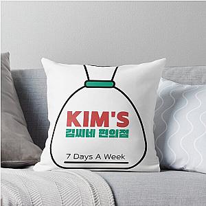 Kim's Convenience Logo with Korean Alphabet Throw Pillow