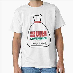 Kim's Convenience Logo With Korean Alphabet Classic T-Shirt 

becomes

Kim's Convenience With Korean Alphabet Classic T-Shirt