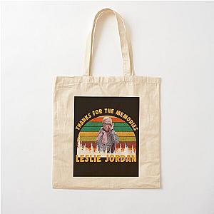 Thanks for the memories Leslie Jordan Cotton tote bag