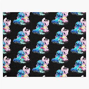Lilo Stitch Angels Watercolor Jigsaw Puzzle
