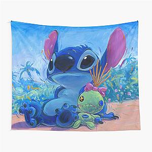 Stitch on beach Tapestry