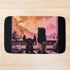 Lilo and Stitch Sunset Artwork Bath Mat