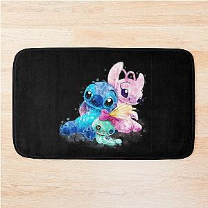 Lilo and Stitch Angels Watercolor Bath Mat