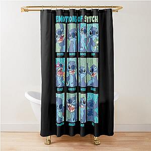 Lilo and Stitch Emotions of Stitch Panels Shower Curtain