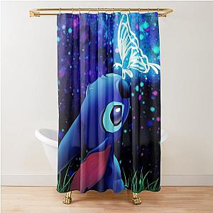 Stitch Butterfly Starry Sky Shower Curtain
