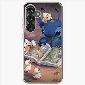 Cute Stitch Reading Samsung Galaxy Case