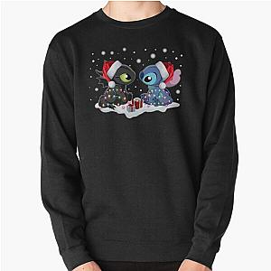Stitch and Toothless Santa Christmas Dad Sweatshirt