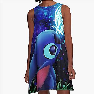 Stitch Butterfly Starry Sky A-Line Dress