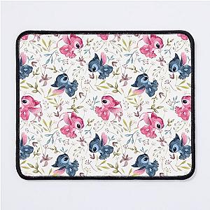 Lilo And Stitch On White Mouse Pad