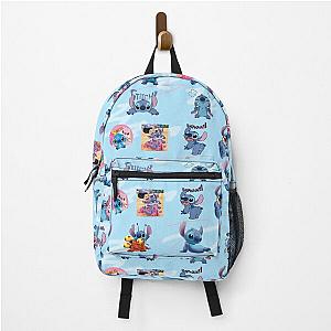 Backpack with pink stitch brush