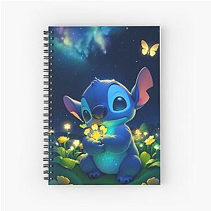 Stitch Floral Garden Spiral Notebook