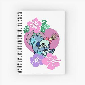 Floral Stitch Spiral Notebook