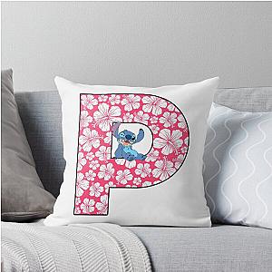 Lilo and Stitch Letter P Throw Pillow