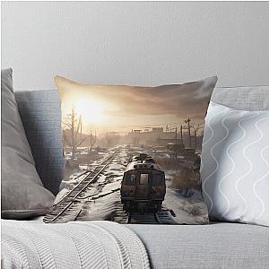 Metro Exodus Landscape: Post-Apocalyptic Throw Pillow
