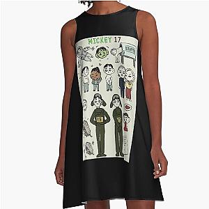 Mickey 17 Handrawn Fan Art A-Line Dress
