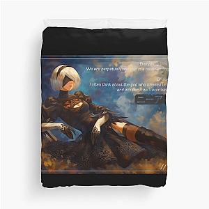 Nier Automata 2B YoRHa Deskmat Futuristic Gaming Art Duvet Cover