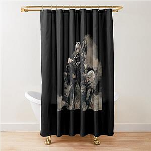 Nier Automata Black Shower Curtain