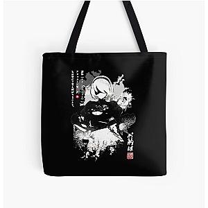 Nier Automata 2B Japan Ink Gift Halloween Day Thanksgiving Christmas Tote Bag