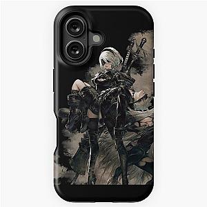 Nier Automata Black Chiffon Case for iPhone