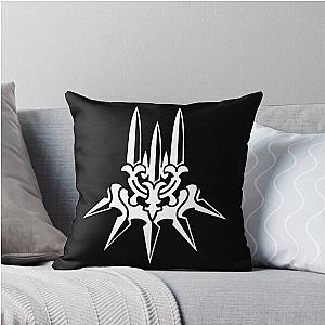 NieR Automata Yorha Symbol white Throw Pillow