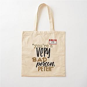 You are a bad person Peter - Samir Nageenanajar Office Space Cotton Tote Bag