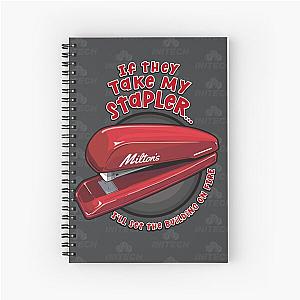 Milton's Red Stapler - If They Take My Stapler I'll Set the Building on Fire - Inspired by Office Space Notebook