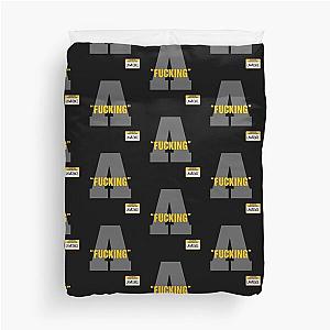 Fucking has been removed, "A" is kept, and "Office Space" is kept, and "Duvet" and "Cover" are kept.

The cleaned up title is:
A-Lawrence Office Space Duvet Cover