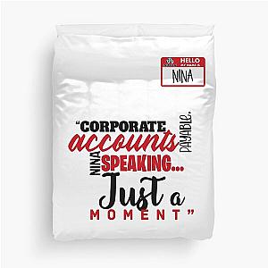 Corporate Accounts Payable Nina Speaking Office Space Duvet Cover