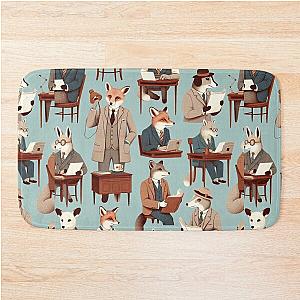 Elegant Animal Pattern Sophisticated Critters for Office Spaces Bath Mat