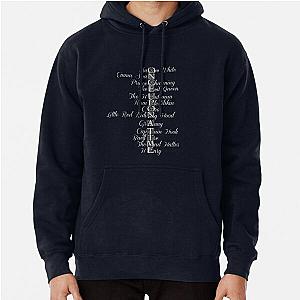 Once Upon a Time - Favorite Names - Swan, Snow, Prince Charming, Rumplestilskin, Captain Hook, Evil Queen, The Huntsman, Little Red Riding Hood, Granny, Wolf, Baelfire, Henry, Mad Hatter Hoodie