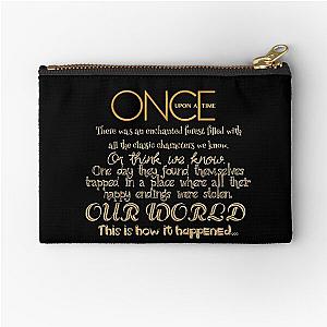 Once Upon a Time Gold Zipper Pouch