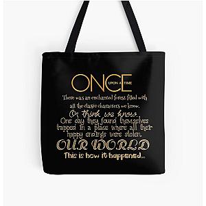 Once Upon a Time Gold All Over Print Tote Bag