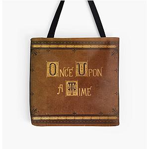 Once Upon a Time Large Text Cover Print Tote Bag